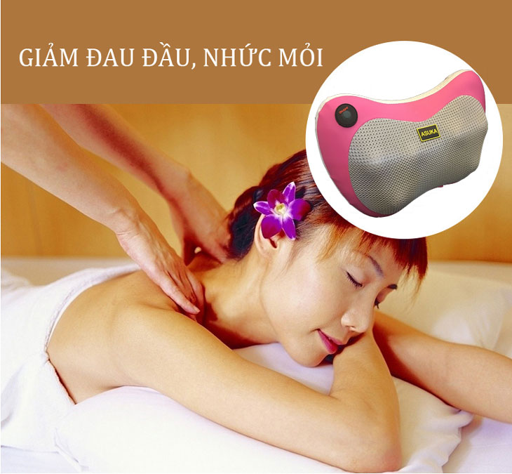 Gối massage hồng ngoại 6 bi Asuka (japan)