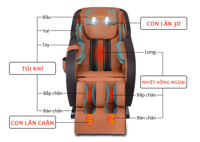 Ghế Massage Shika SK-212 3D+ Phiên Bản Mới