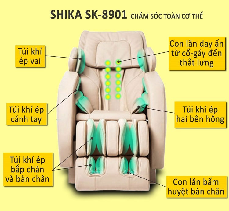 Ghế Massage Toàn Thân Shika SK8901