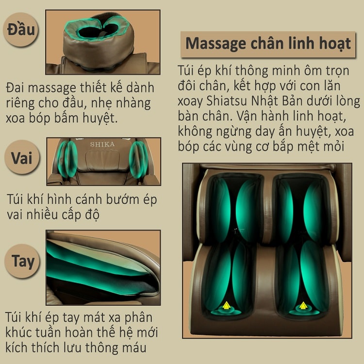 Ghế Massage Toàn Thân Shika SK8930