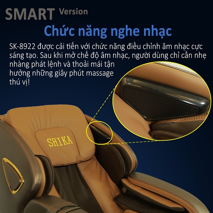 Ghế Mát Xa Cao Cấp Shika SK-8922