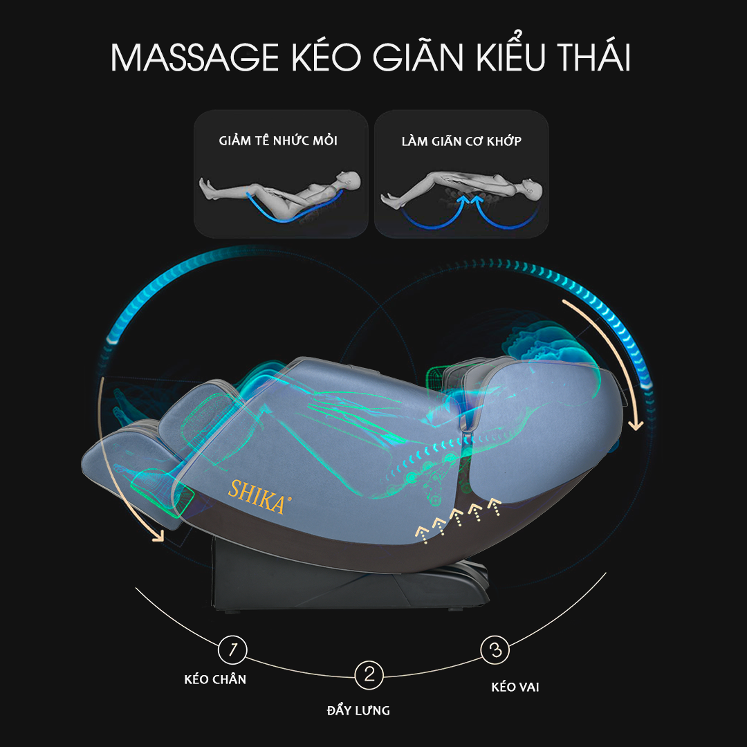 Ghế massage toàn thân Shika SK-209 4D mới nhất	