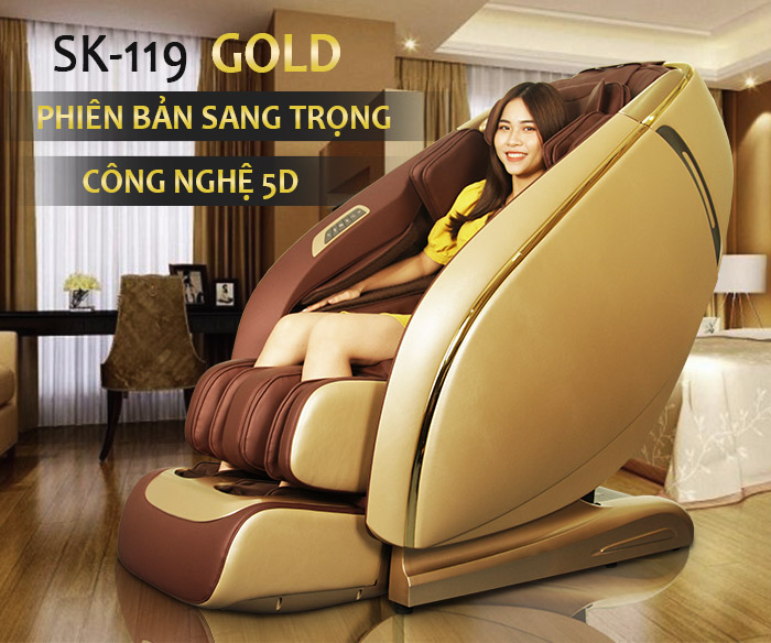 Ghế massage cao cấp 5D Shika SK-119 GOLD