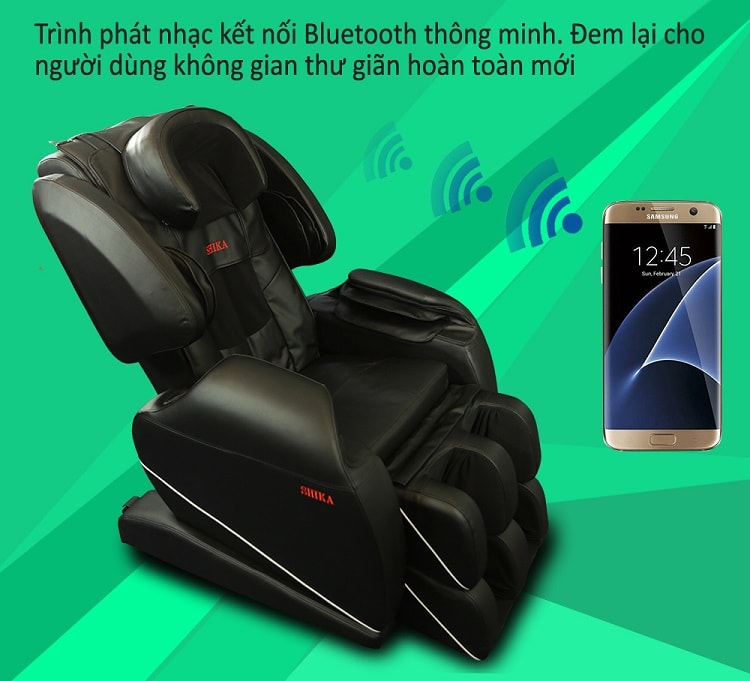 Ghế Mát Xa Toàn Thân Shika SK-111 nghe nhạc thư giãn