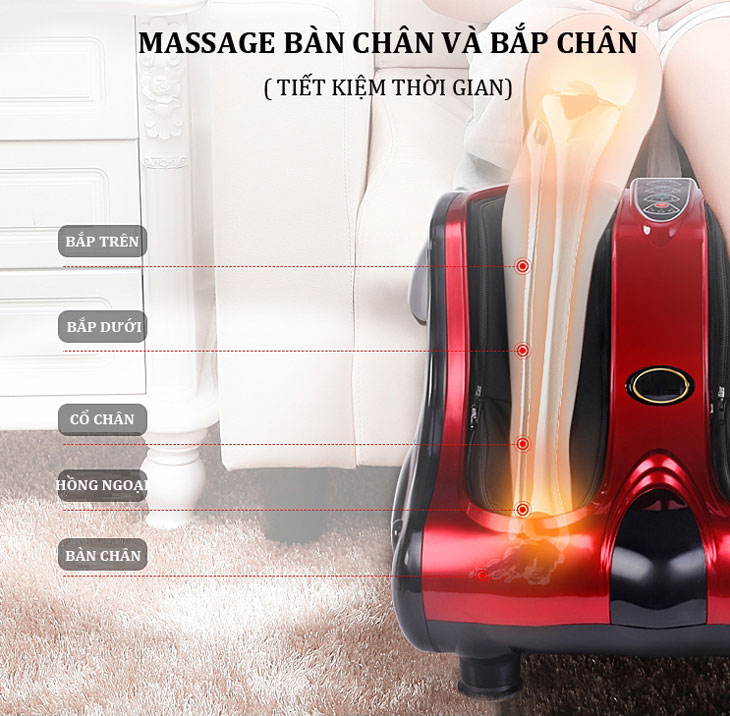 Máy Massage chân Shika SK8911 (Đỏ) Nhật Bản